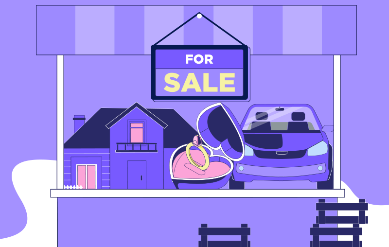 foreclosed items due to defaulting on secured loan