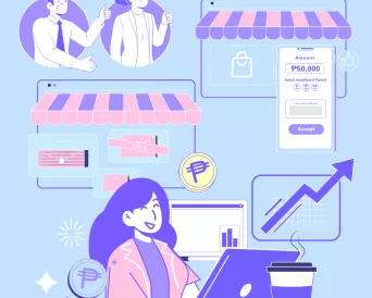 online business owner smiling as he views funding options like business loans on his laptop