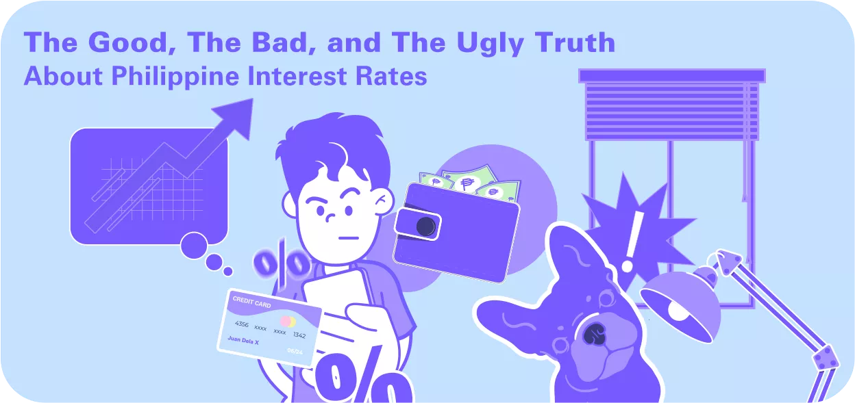 A man looking down on his phone shocked to see the interest rate for his cash loan